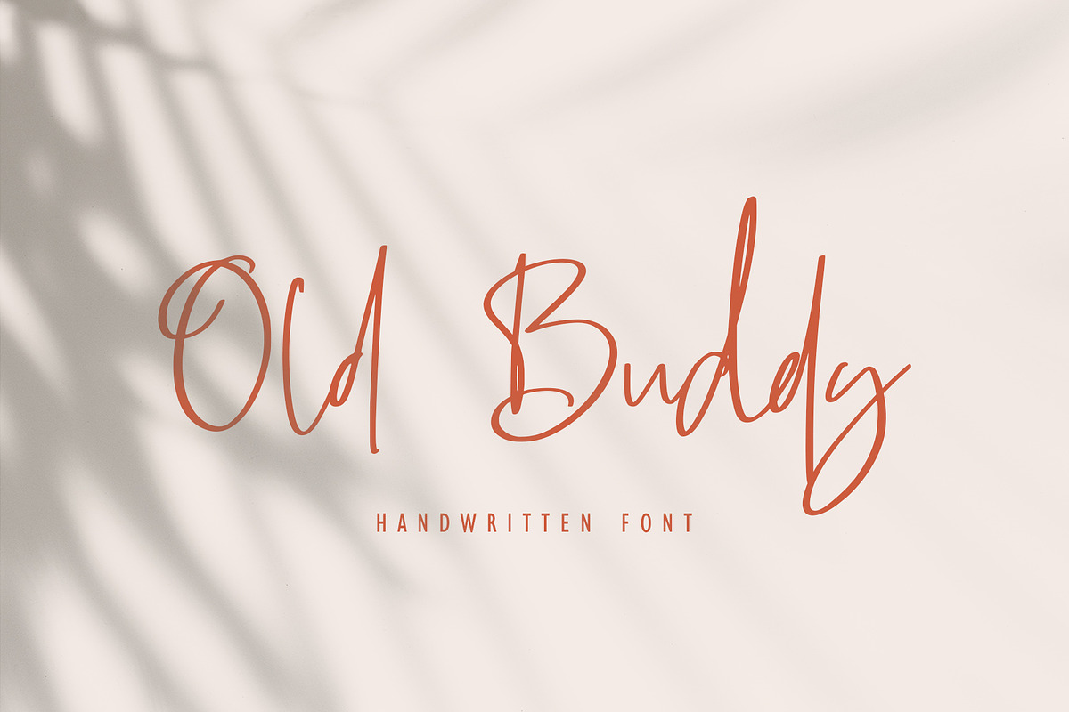 Old Buddy - Handwritten Font, a Script Font by Awanstudio (Photo 1 of 7)