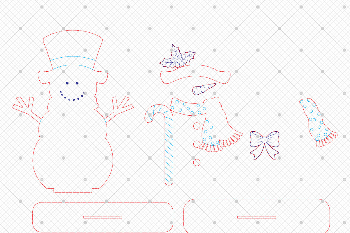 Laser Cut Snowman Decor, a Pattern Graphic by taramija (Photo 3 of 3)