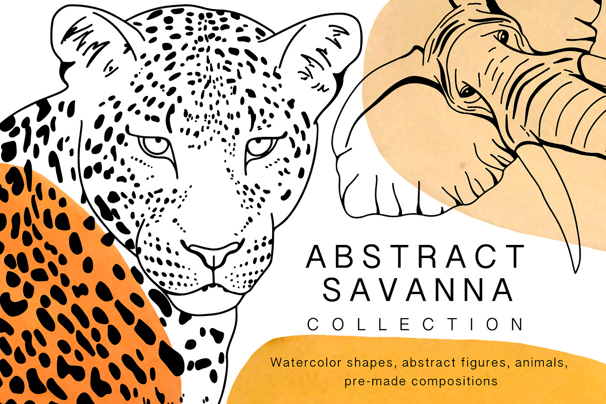African animals. Line art collection, an Object Graphic by Vera●Suleimanova (Photo 1 of 16)
