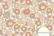 Retro Floral Pattern - Coral Lime, a Pattern Graphic by Mieken Petra Designs (Thumbnail 1 of 5)