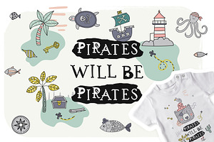Cute pirate design, an Animal Illustration by kuchuk_design