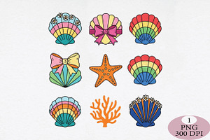 Floral Coquette Seashell PNG, an Illustration by Daily.Designs