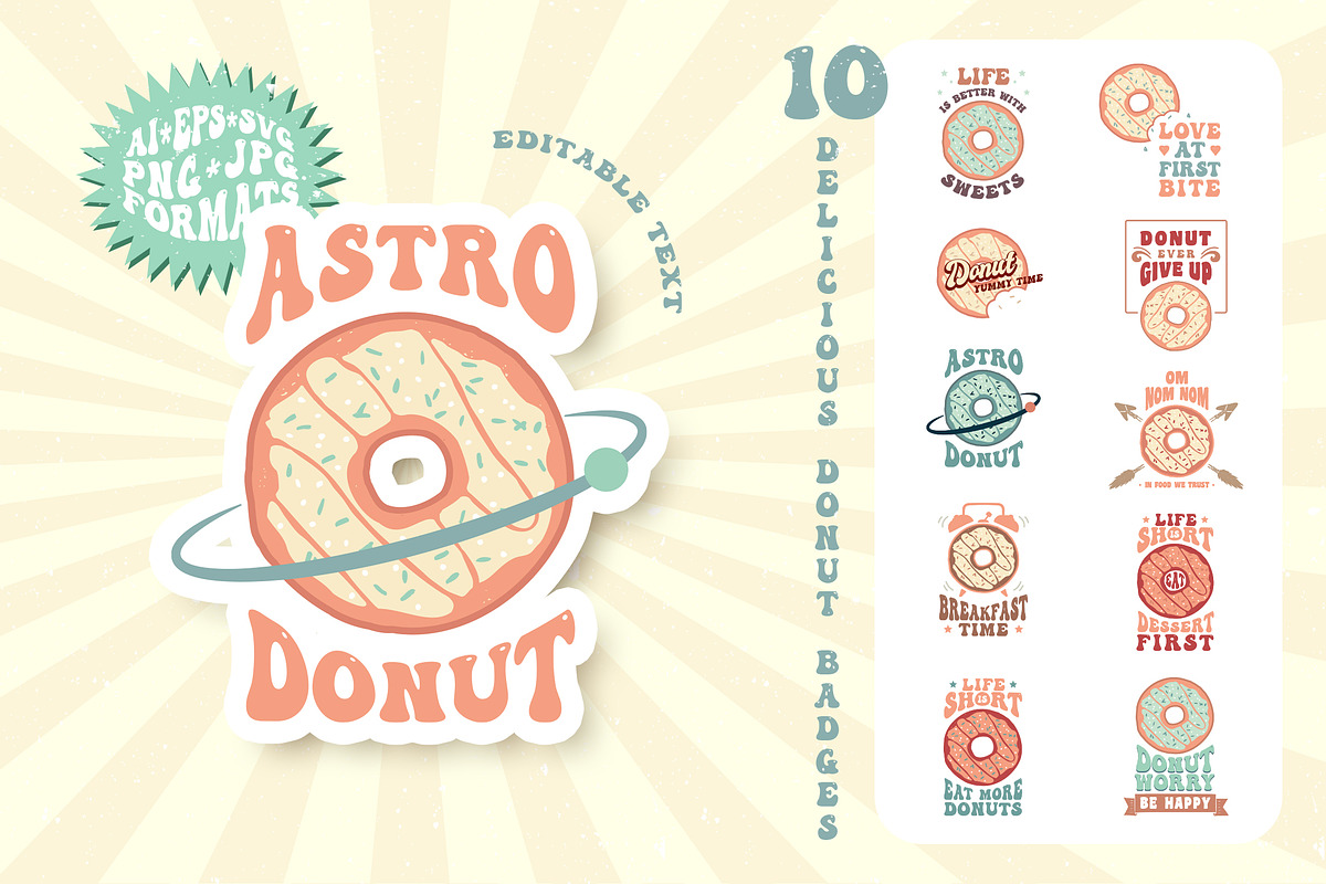 Taste Of Summer. 60 Groovy Logos, an Object Graphic by Cosmic Store (Photo 18 of 26)