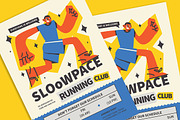 Running Club Flyer, a Flyer Template by Gumico Studio. (Thumbnail 2 of 3)