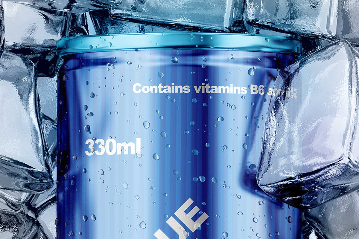 Can With Ice Cubes Mockup, a Packaging Mockup by VadimPetrov (Photo 2 of 6)