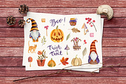 Halloween set. Watercolor gnomes, an Object Graphic by JuliaBadeeva (Thumbnail 6 of 7)