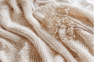 Cozy autumn vibes with beige knit, a Background Photo by Lermont51
