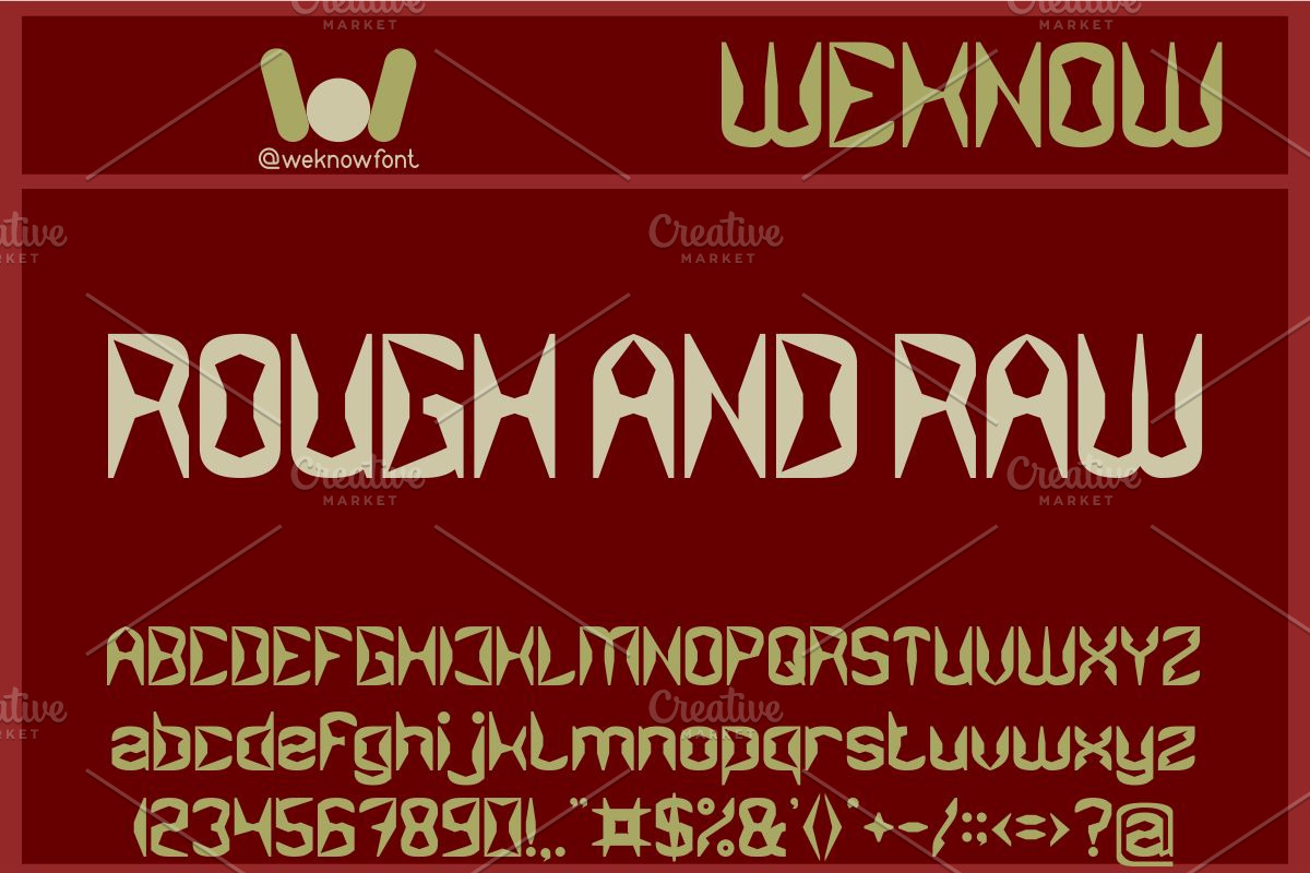 Rough and Raw font, a Font by weknow (Photo 1 of 8)