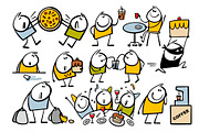 Cartoon food and drinks set 1., a Person Illustration by eka panova (Thumbnail 4 of 6)