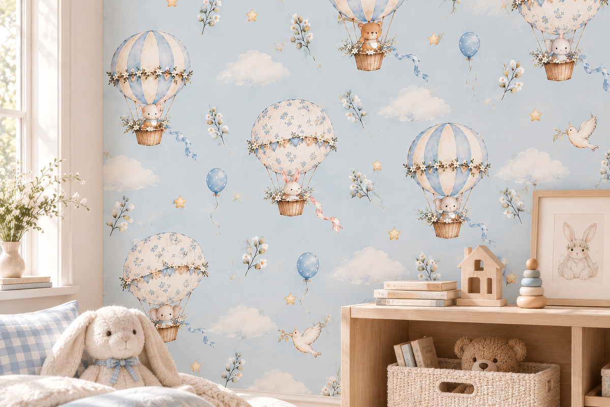 Cute Animals Nursery Wallpaper, a Wallpaper Graphic by by creative paper (Photo 7 of 12)
