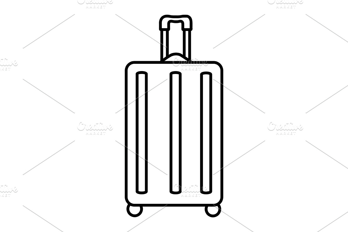 Vector line icon suitcase, an Outline Icon by Elen_Art