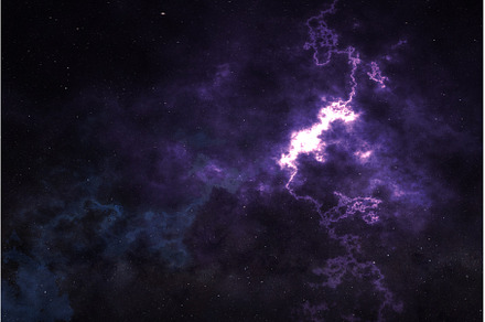 amazing blue and red star nebula or, an Abstract Photo by Mikee's stuff