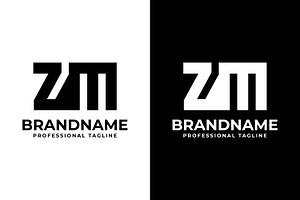 Letters ZM Monogram Logo