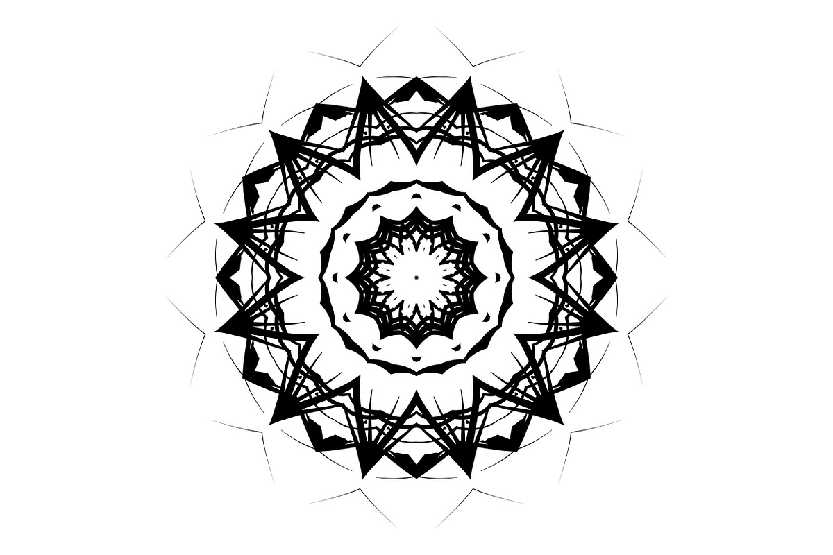 Modern Black and White Mandala Pack, a Decorative Illustration by NJ Himel (Photo 83 of 101)