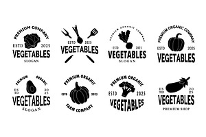 Set of vegetables logo template, an Object Illustration by GraphiShop