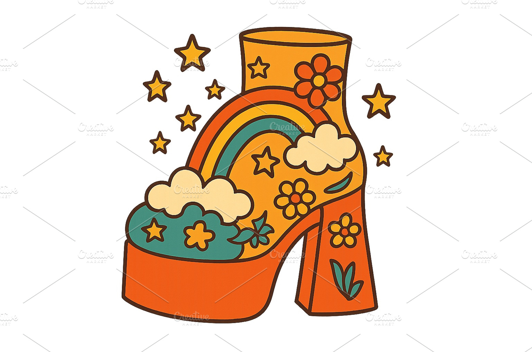 Colorful retro high-heeled shoe, an Arts & Entertainment Photo by ZinetroN