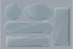 Oval, Round, Rectangul Glass Banner