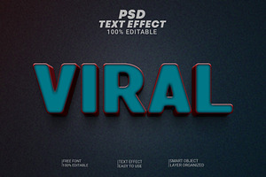 3d Viral Text Style Effect