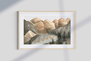 Mountains and forest clipart, an Object Illustration by ViolettaKh (Thumbnail 6 of 10)