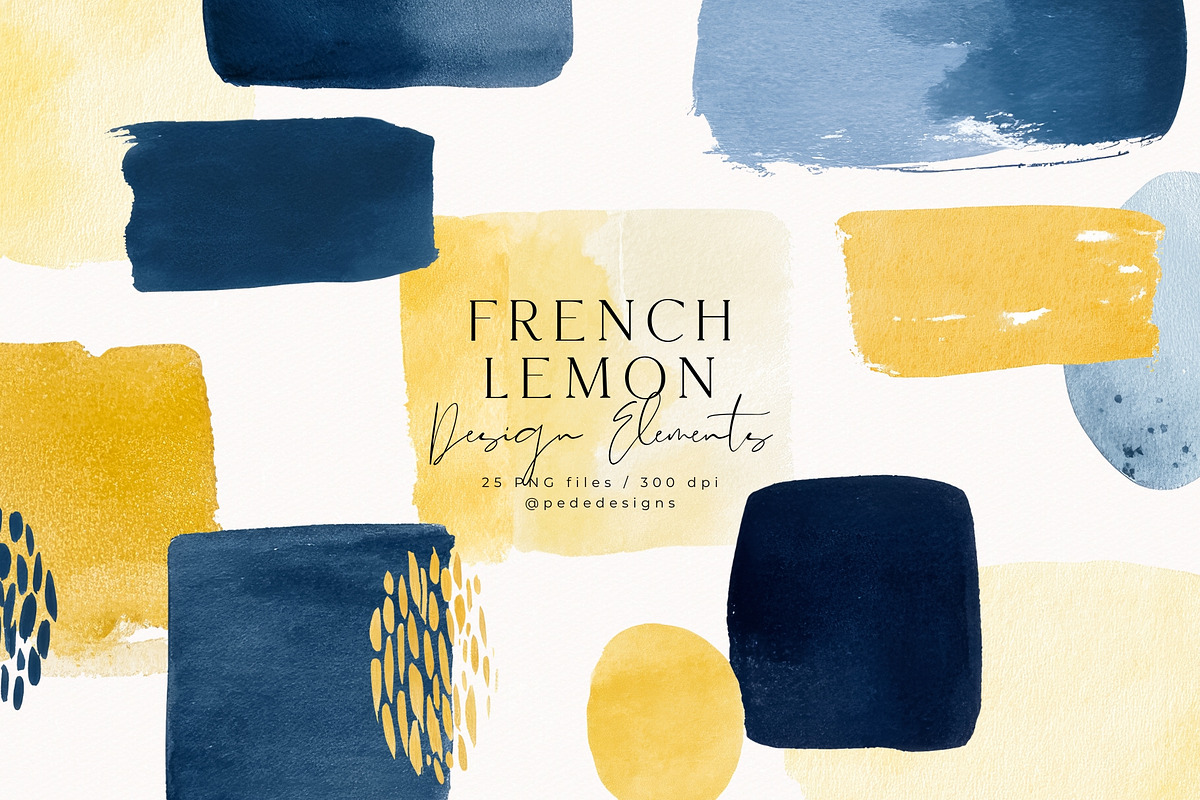 French Lemon Collection, a Decorative Illustration by PeDe Designs