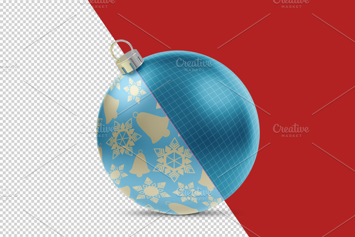 Christmas ball mockup. PSD mockup., a Product Mockup by NatalyaZelenova (Photo 3 of 4)