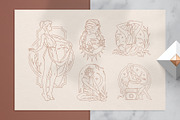 Line art women illustrations set, a Healthcare Illustration by Vasya Kobelev (Thumbnail 10 of 11)