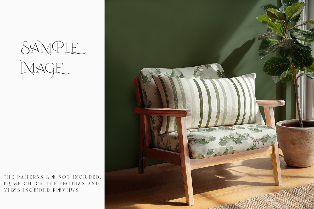 Armchair Upholstery & Pillow Mockups, a Mockup by mock-ups (Photo 11 of 22)