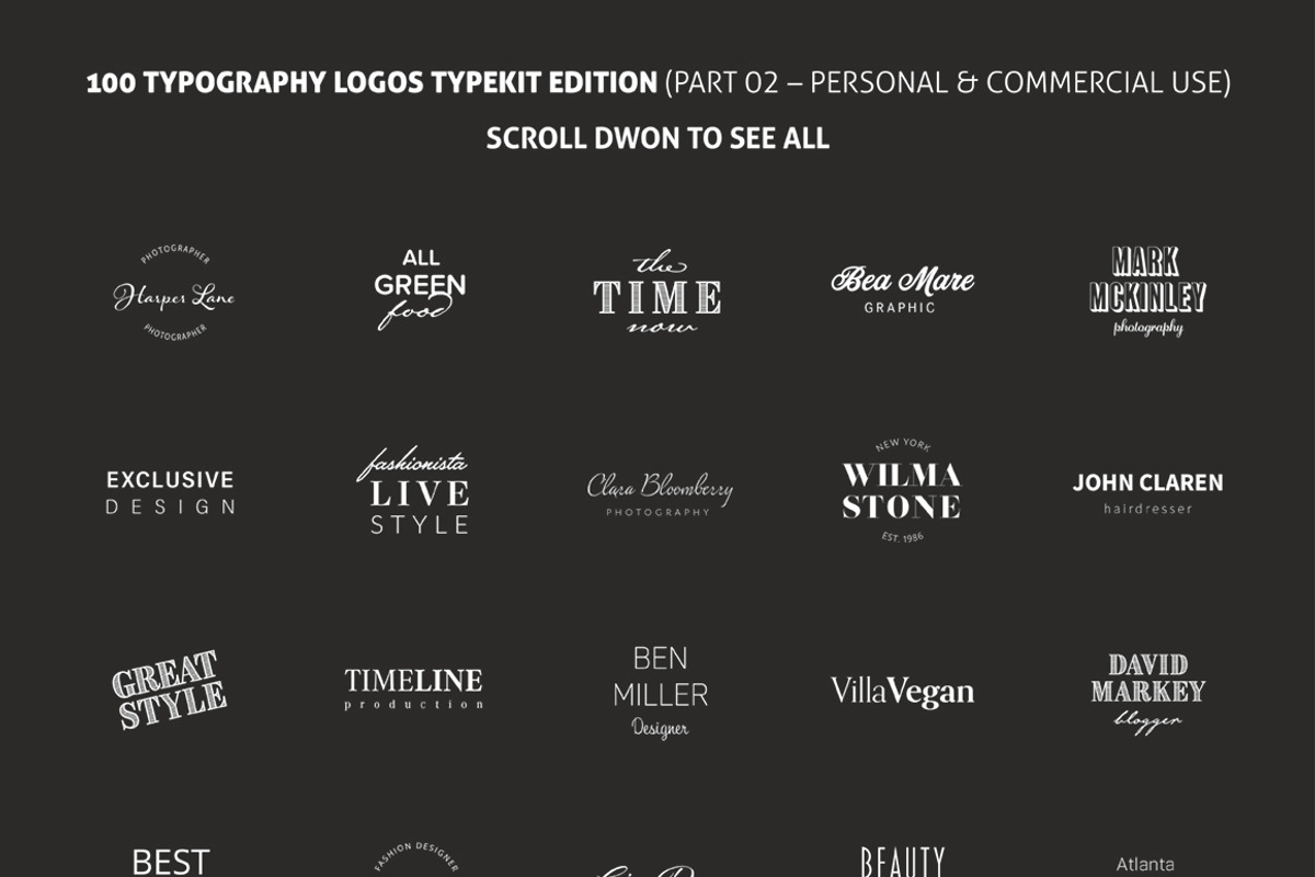 200 Typography Logos Bundle, a Branding & Logo Template by AgataCreate