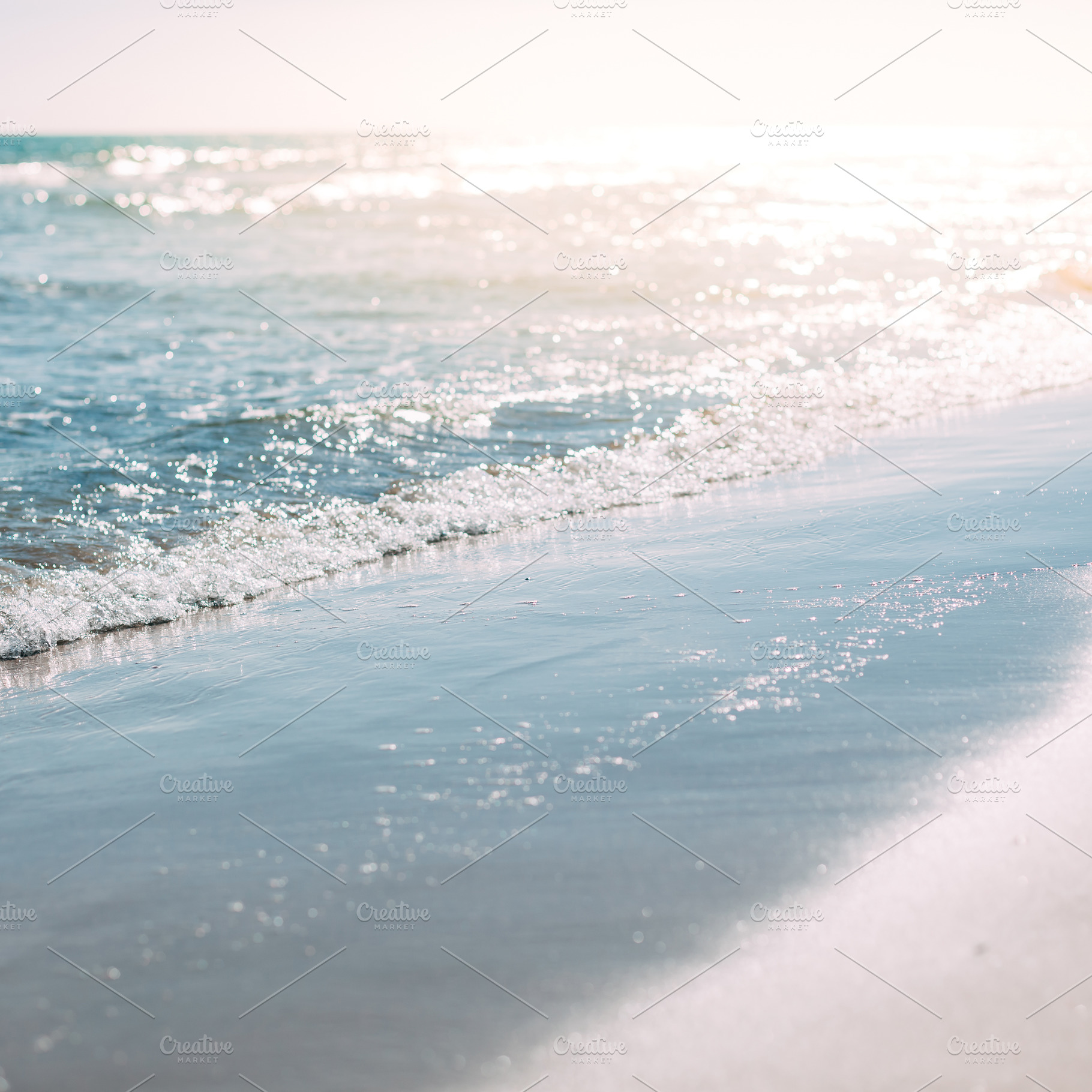 Summer sand beach and seashore waves background, a Nature Photo by Dvoevnore photos
