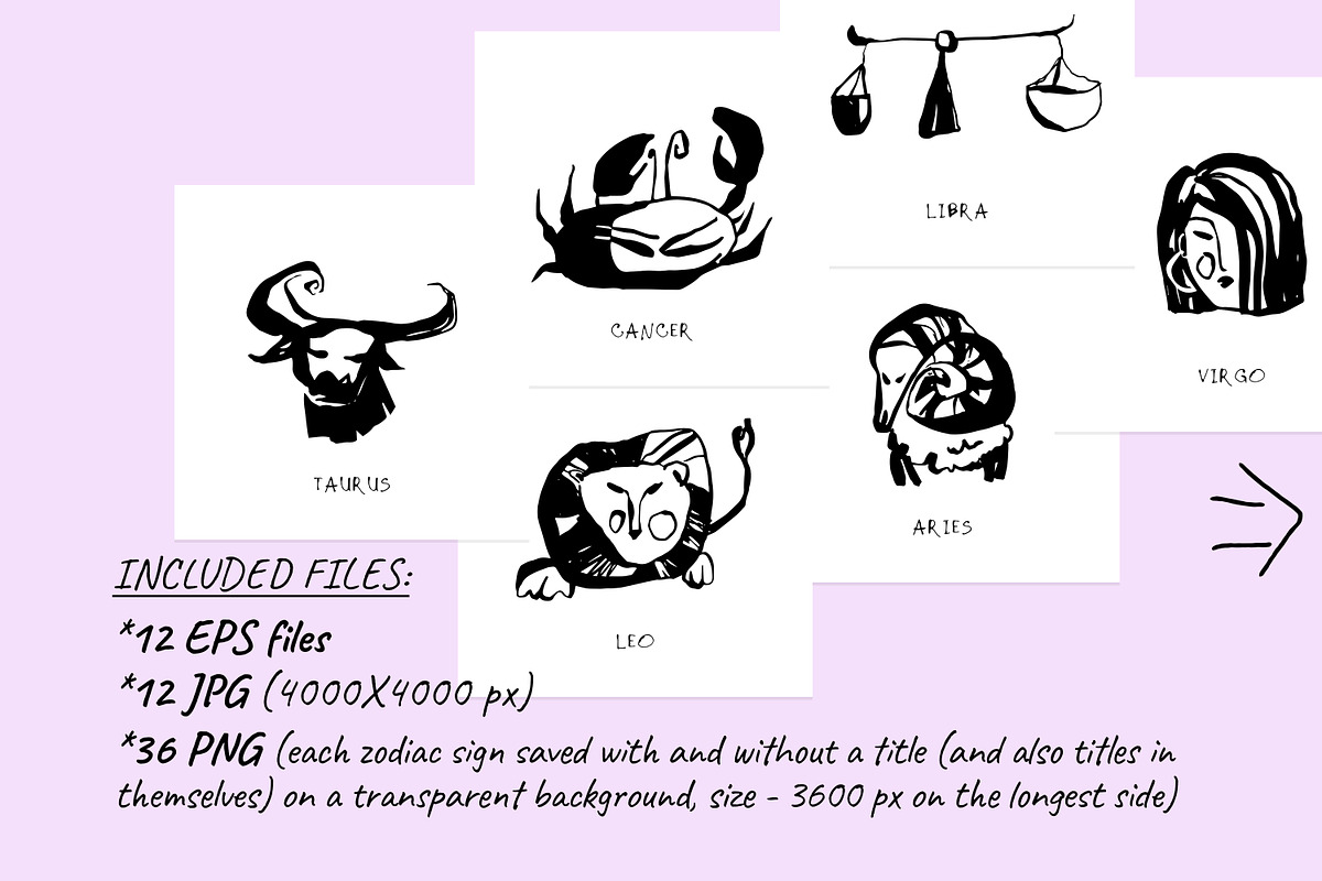 Zodiac Signs, an Object Graphic by SweetRenieDesigns (Photo 2 of 3)