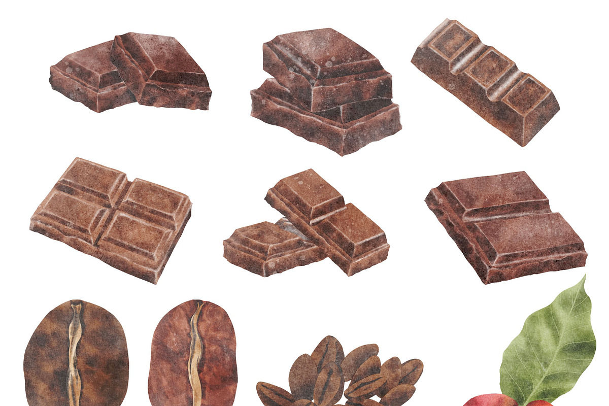 Watercolor Coffee, Chocolate & Juice, a Food Illustration by ArtbyHien (Photo 8 of 8)