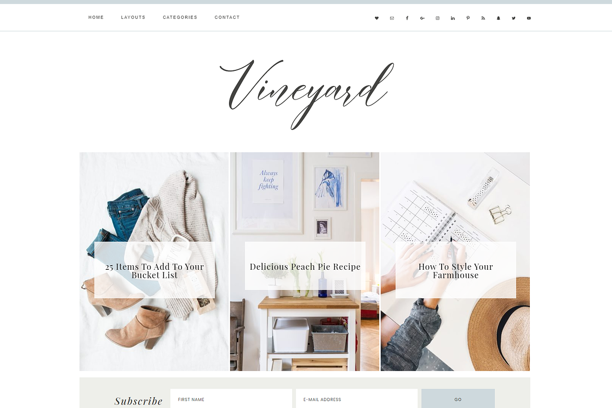Wordpress Theme Vineyard, a WordPress Template by HelloYay (Photo 3 of 3)