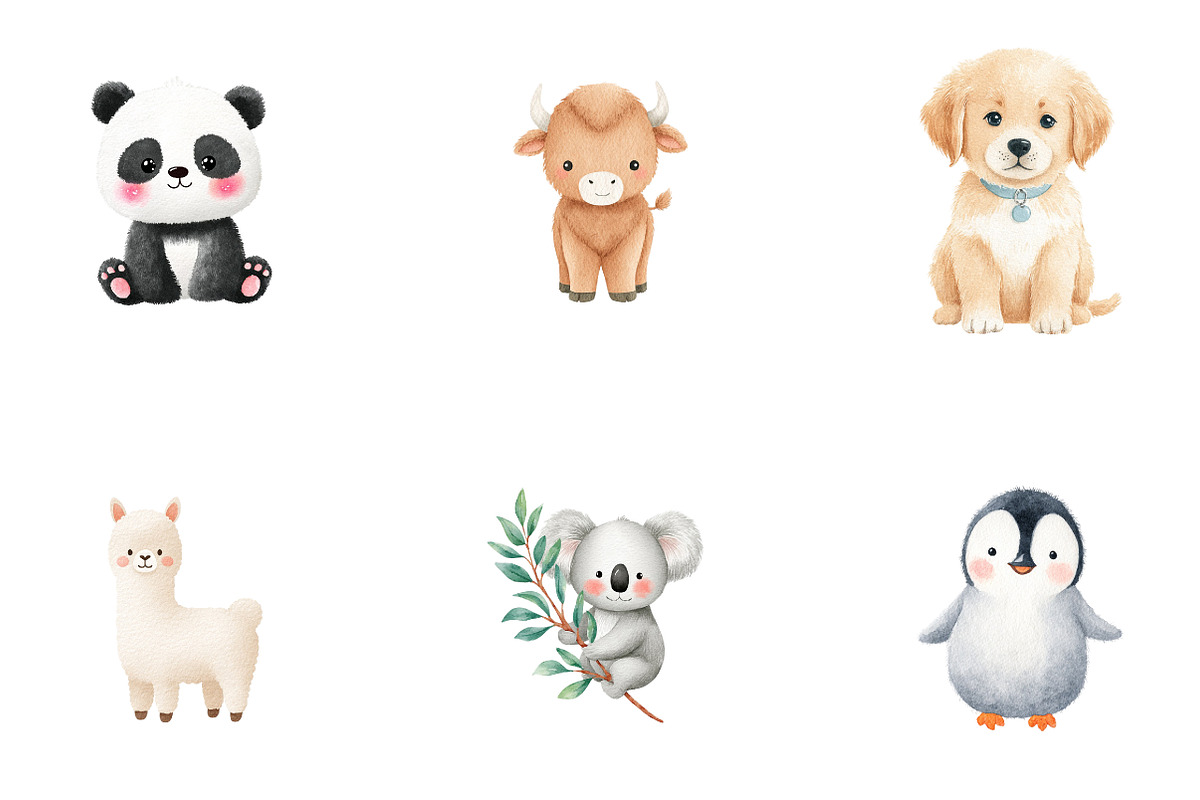 Cute animal clipart, a Seasonal Illustration by CreationArt (Photo 3 of 4)