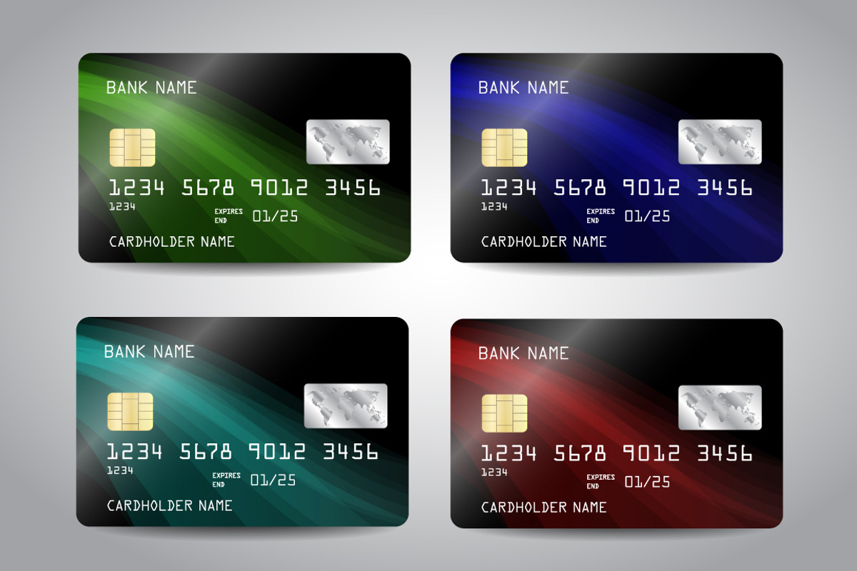 Credit Card Templates, an Object Graphic by Juksy