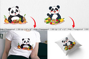 Picnic Panda Clipart, a Graphic by Artnoy (Thumbnail 3 of 5)