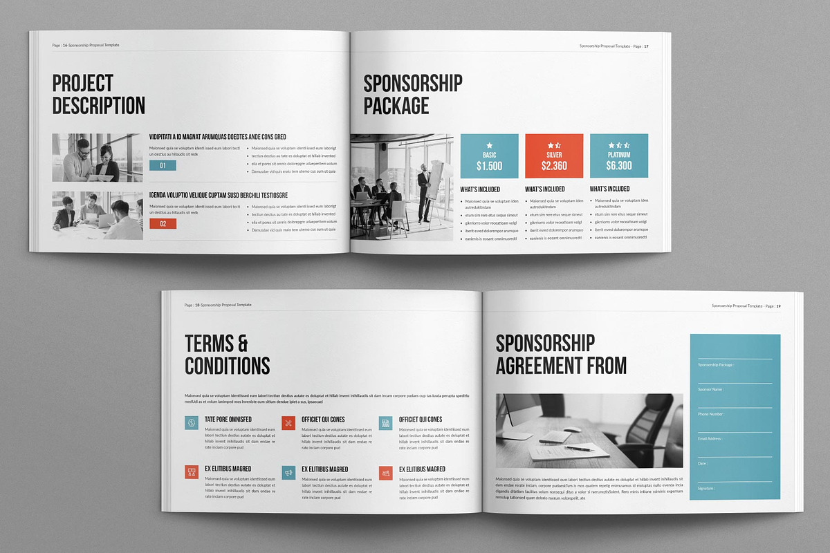 Sponsorship Proposal Template, a Brochure Template by E-Type (Photo 7 of 8)