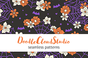 SET of 4 Halloween Seamless Pattern, a Pattern Graphic by Doodle Cloud Studio (Thumbnail 1 of 4)