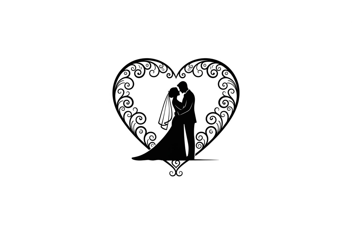 Couple Love Heart Silhouette Bundle, an Illustration by Amazin_art (Photo 34 of 51)