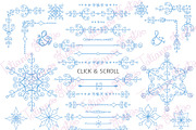 Winter borders,snowflakes,decor, a Decorative Illustration by Tatianakost49 (Thumbnail 2 of 2)