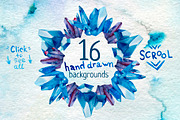 Watercolor crystals set, a Decorative Illustration by Vasilevska (Thumbnail 4 of 4)
