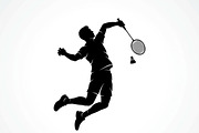 60 Badminton Player Smash Silhouette, a Person Illustration by Amazin_art (Thumbnail 35 of 37)