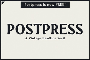 Postpress - FREE Industrial Serif, a Serif Font by Parker Creative