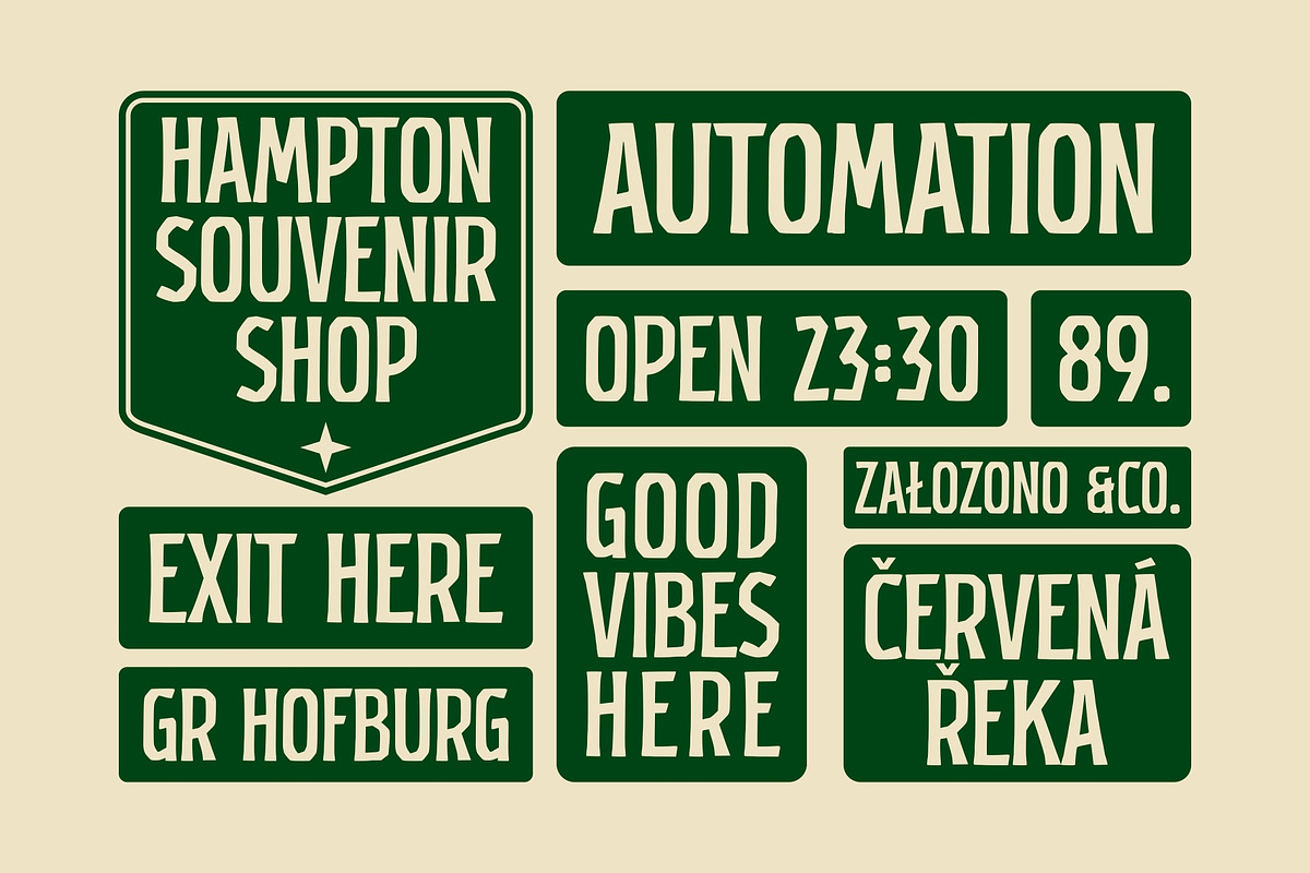 GR HOFBURG – Retro Industrial, a Sans Serif Font by Garisman Std (Photo 8 of 11)