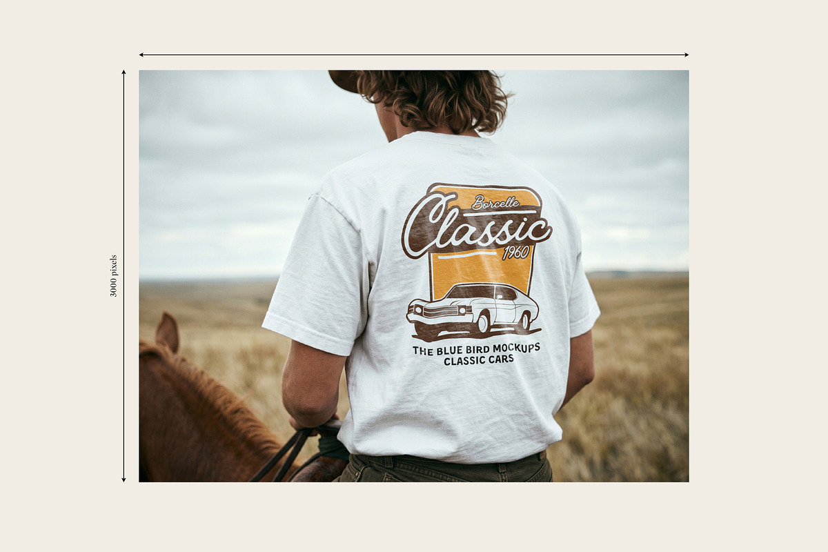 White T-shirt mockup western style, a Shirt Mockup by The Blue Bird (Photo 7 of 8)