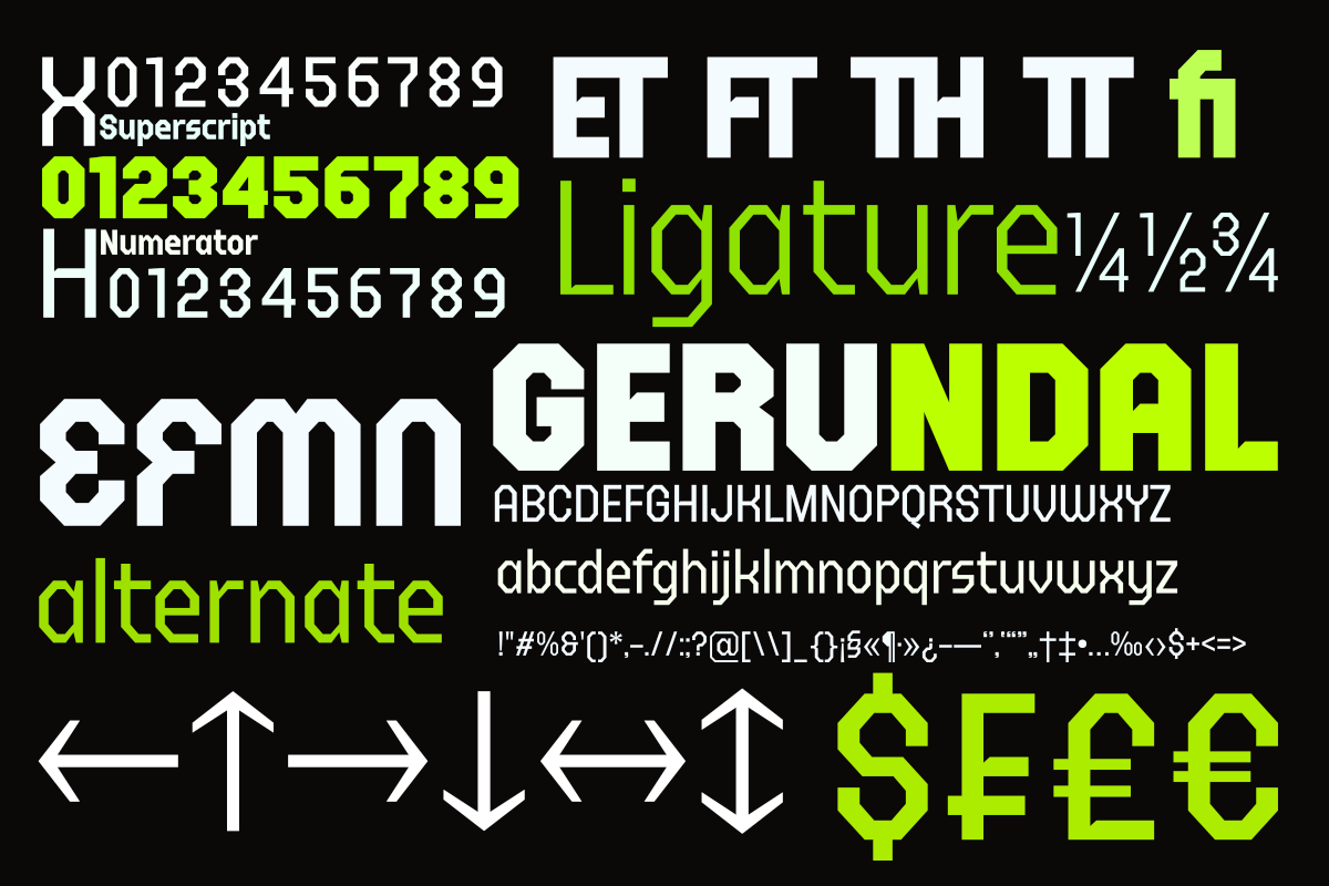 FX Gerundal - Sport Font, a Sans Serif Font by Differentialtype (Photo 9 of 12)