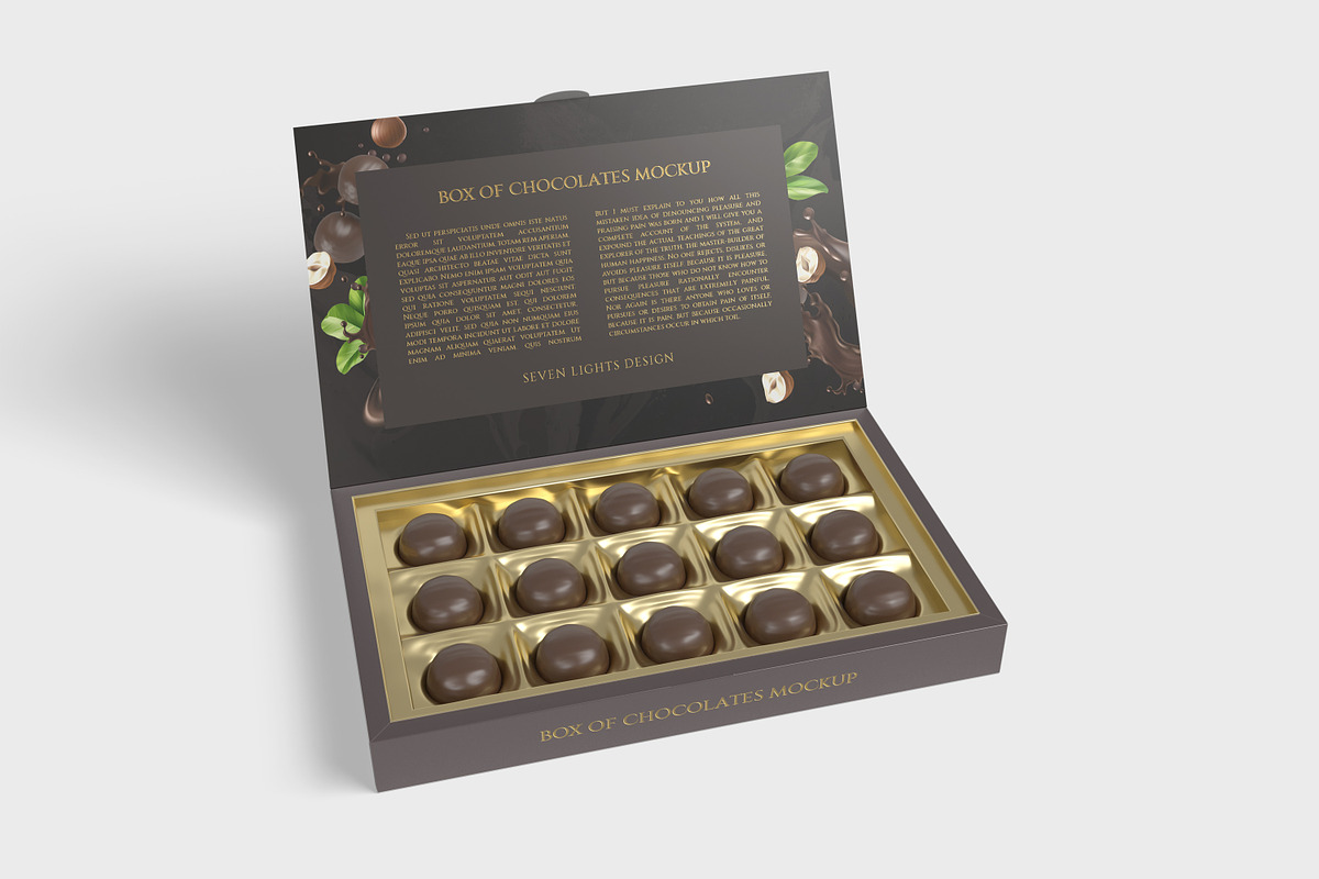 Box Of Chocolates Mockup, a Packaging Mockup by Seven Lights (Photo 10 of 11)