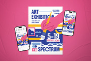 Art Exhibition Event Flyer Set, a Flyer Template by The Good Store (Thumbnail 1 of 2)