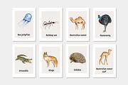 AUSTRALIAN ANIMALS printable cards, a Card Template by svetodesign (Thumbnail 2 of 5)