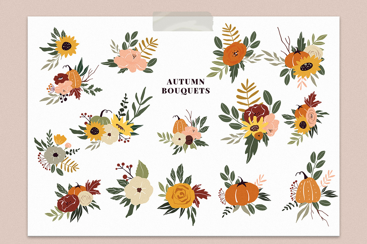 WARM ABSTRACT AUTUMN collection, an Illustration by Spark Studio Brushes (Photo 5 of 7)