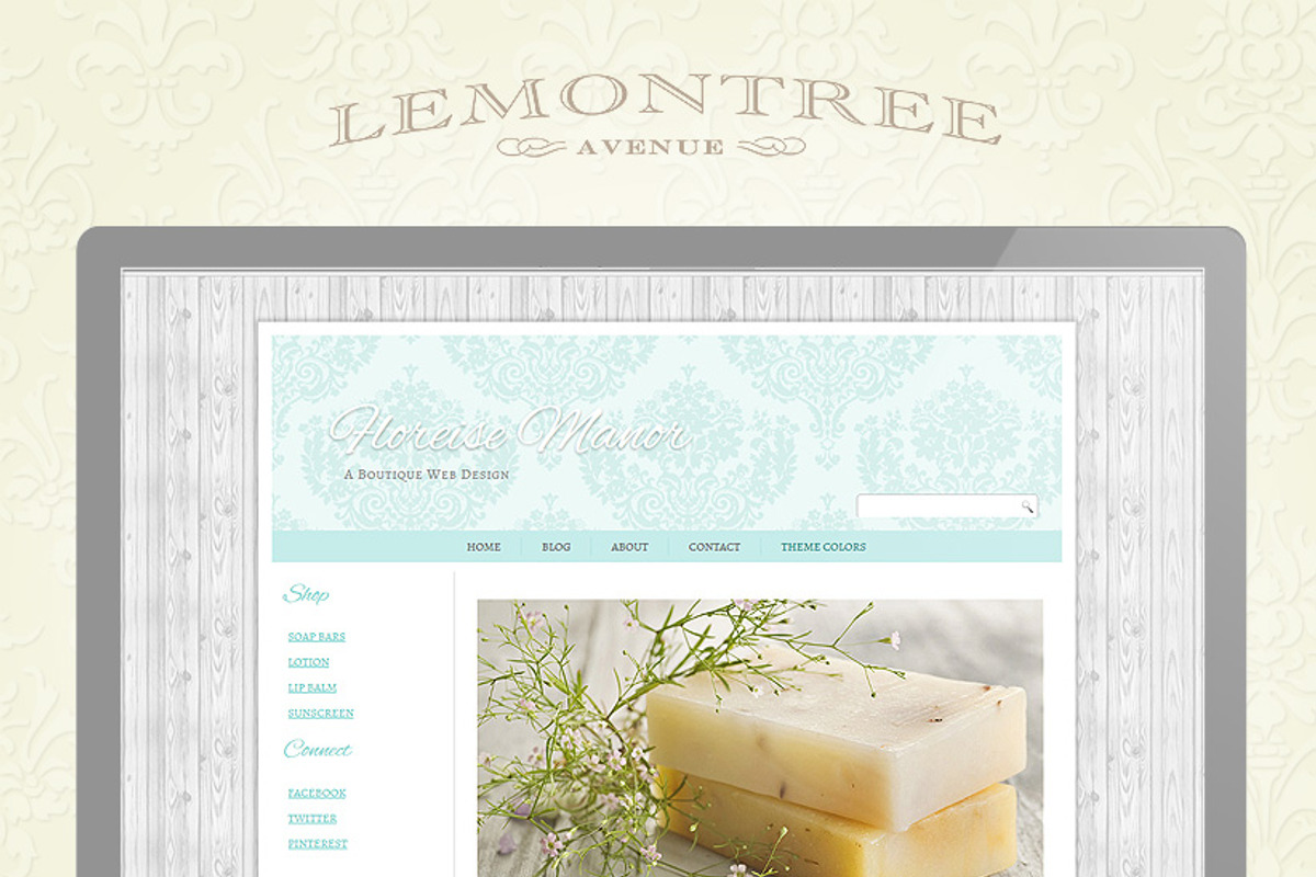 Floreise Manor (Blue), a WordPress Template by Creative Cottage & Co.